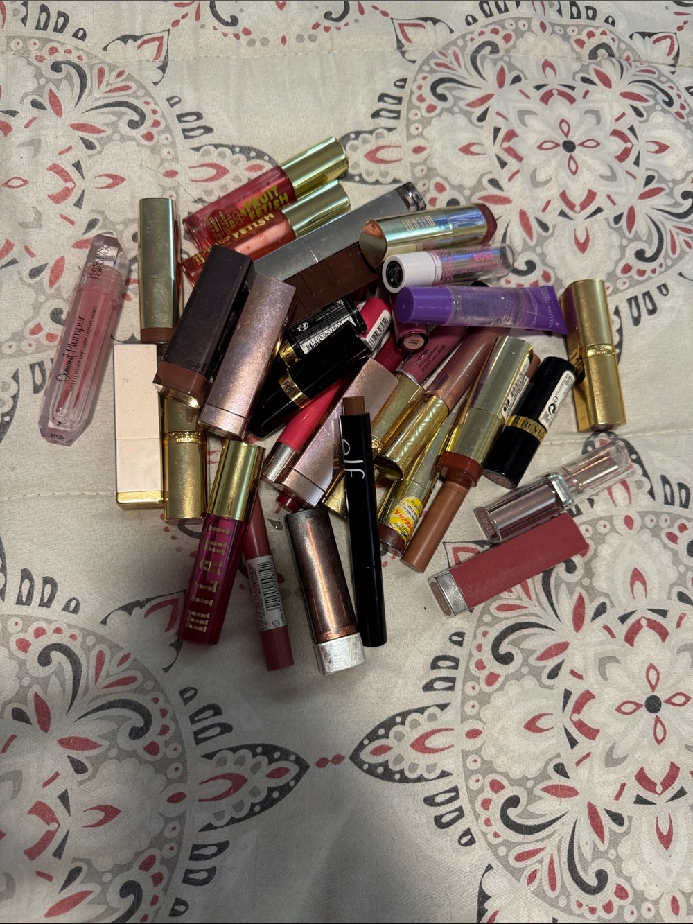 Revlon Assorted Lipsticks & Glosses in Pink, Red, Nude, Purple